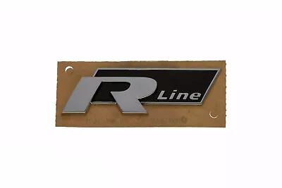 $39.87 • Buy VW Volkswagen R-Line Emblem Decal Chrome & Black OEM GENUINE NEW 5K0853688AFXC
