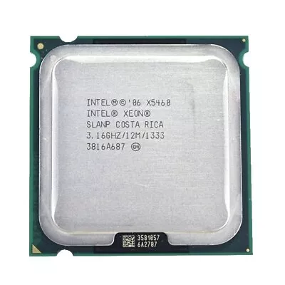 Intel Xeon X5460 3.16GHz SLBBA Quad Core 12MB 1333MHz LGA 775 CPU Processor • $15.12