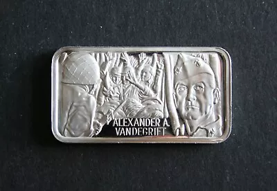 Vintage .925 Sterling Silver Art Bar World War II Alex Vandegrift One Ounce • $29