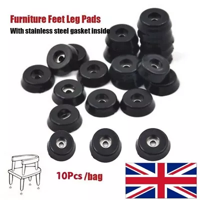 10Pcs New Rubber Table Chair Furniture Feet Leg Pads With Gasket Tile Floor Prot • £3.99
