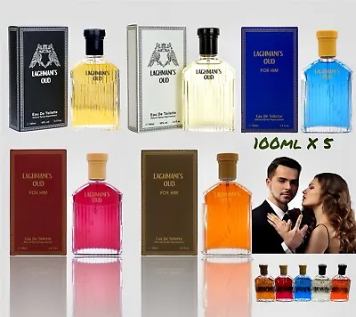 5 X 100ml Men’s Perfume Eau De Toilette Spray Gift Pack Men’s Fragrance Limited • £16.99