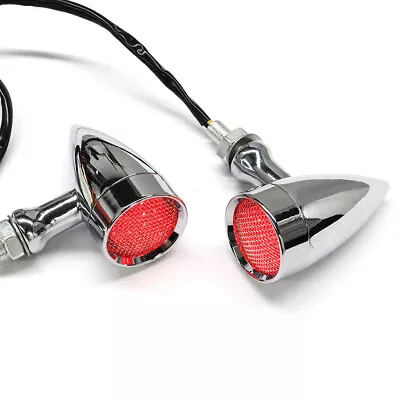 RED Motorcycle LED Turn Signals Bullet Lights For Harley Dyna Fatboy Wide Glide • $21.58