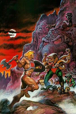 Masters Of The Universe He-man Vs King Hiss 80's Poster 20x30 Inches • $19.99