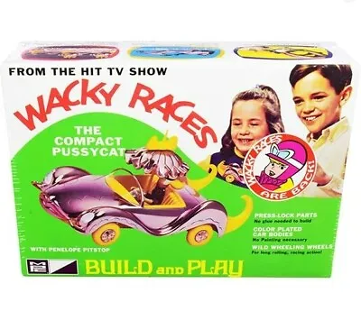 Wacky Races Compact Pussycat Penelope Pitstop Model Car Press-Lock New Sealed • $41.03