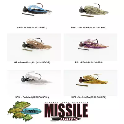 Missile Baits Ike's Micro Football Jigs 3/8oz MJMJ38 Finesse Fishing Lures • $8.57