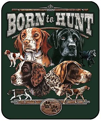$19.99 • Buy Born To Hunt JQ Licensing Super Soft Flannel Throw Blanket With Sherpa Lining