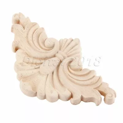 European Style Woodcarving Applique Onlay Unpainted Decal Carved Furniture Decor • $4.59