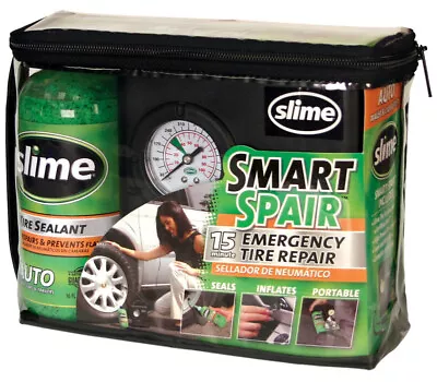 Slime Smart Spair Standard Car Emergency Flat Tire Repair Kit With 16 Oz. Sealan • $35.68