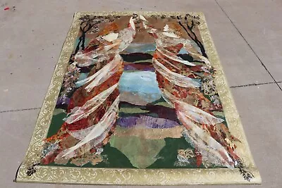 Vintage Bonny Hawley Mixed Media 82 X61  Painting Canvas Tapestry Woman • $69.95