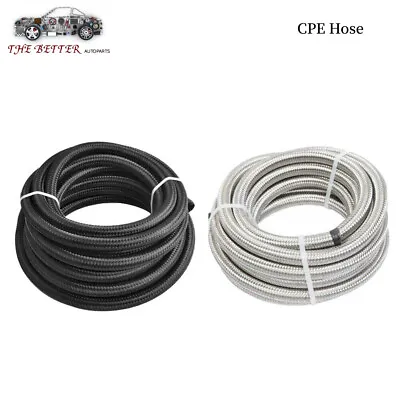 4AN 6AN 8AN 10AN 12AN Nylon + Stainless Steel Braided Fuel Hose Oil Gas Air Line • $8.89