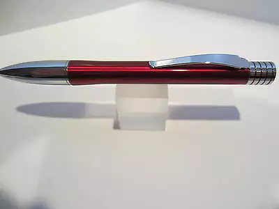 TERZETTI  FOURSOME  RUBY RED Metal Large Heavy Ballpoint Pen- Velvet Pouch • $6.29