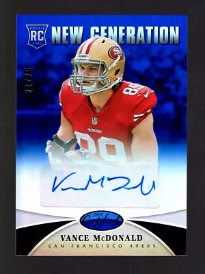 2013 CERTIFIED NEW GENERATION BLUE MIRROR #297 VANCE McDONALD RC AUTO 21/25 • $3.99