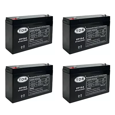 4 X 6V 10AH SLA Battery UPS Solar Power Scooter Ride-on Toy  7ah 4.5ah 4ah • $119.95