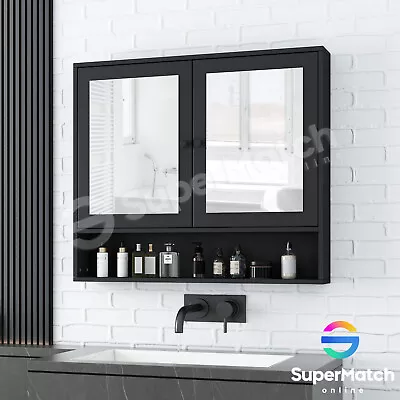 Bathroom Mirror Wall Cabinet Storage Shelf Cupboard Medicine Shaving Organiser • $99.55