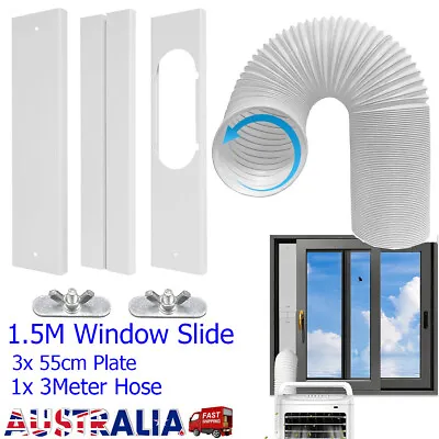 Portable Air Conditioner Window Slide Kit With Hose Plate For Sliding Door 1.5M • $41.29