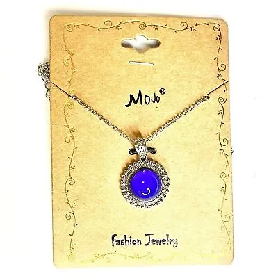 Round Mood Stone Color Changing Pendant Sterling Silver Design Charm Necklace • $31