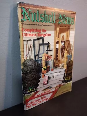 Vintage Nutshell News March 1990 Issue Miniatures Magazine Collector Springtime • $1.40