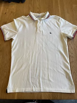 Mens Jack Wills Antique White Polo Shirt Size Medium VGC • £4.99