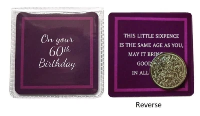 £5.99 • Buy 60th BIRTHDAY GIFT 1963 LUCKY SIXPENCE PRESENT CELEBRATION  BIRTH YEAR  -2023
