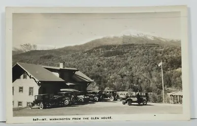RPPC NH Mt. Washington From The Glen House Early Autos Real Photo Postcard O6 • $14.95