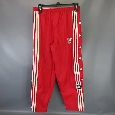 Vintage Adidas Wisconsin Badgers Breakaway Pants Women's Size M Track Wind 90's • $36.39