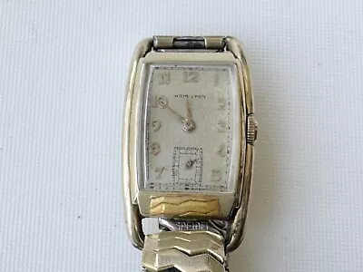 Vintage Hamilton 14k Filled Gold Art Deco Men's Mechanical Watch 24X32mm • $357.30