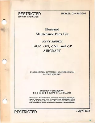 F4U-5 -5N -5NL -5P Parts Catalog Aircraft Manual Flight Manual -CD • $44.99