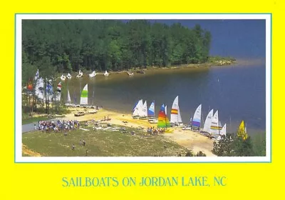 Sailboats On Jordan Lake NC Postcard • $1.99