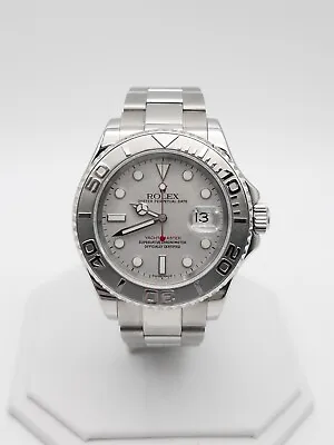 MINTY YACHTMASTER Platinum SS 40mm Mens 16622 Watch FULL STICKER SERVICED • $8450