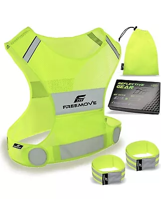$19.99 • Buy Reflective Vest Running Gear + 2 Bands & Bag/Ultralight & Comfy Safety Vests XL