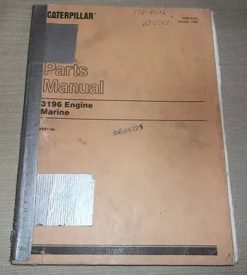 Cat Caterpillar 3196 Marine Engine Parts Manual Book S/n 2xr00001-up Sebp2563 • $59.99