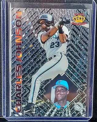 1997 Pacific Collection Charles Johnson Blue Prizm #102 Miami Marlins (French) • $4.95