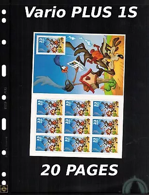 20 VARIO PLUS 1S Pocket Pages For Stamp Currency Collecting Black 8 1/2 X 11 • $67.95