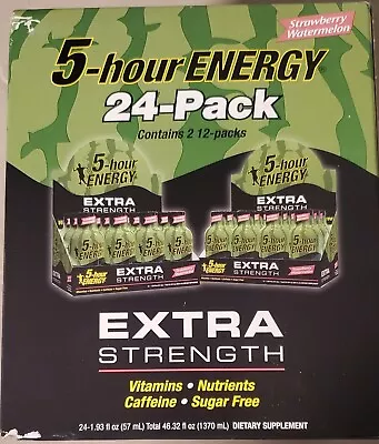 5-Hour Energy Shots 24 Pack EXTRA Strength Strawberry Watermelon Flavor • $33.99