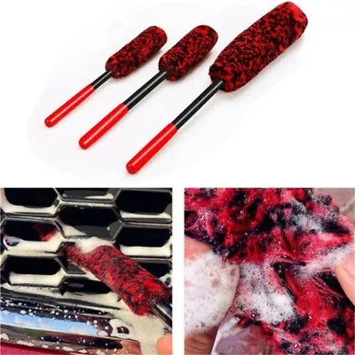 Premium Car Wheel Cleaning Brush Kit Super Soft Woolies For Alloy Cleaning • $22.99