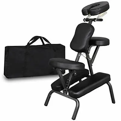 Portable Folding PU Leather Pad Travel Tattoo Spa Salon Massage Chair Black • $67.58