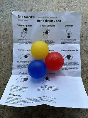 3 X Hand Therapy Balls Stress Balls Hand Exercise Balls Squishy Balls • £6
