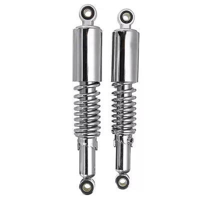 Pair 310mm Chrome Motorcycle Shock Absorbers Suspension Springs Steel For Honda  • $37.29