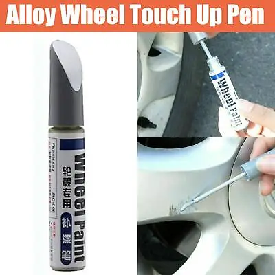 $8.99 • Buy Silver Alloy Wheel Touch Up Repair Paint Pen W/ Brush Curbing Scratch Maker USfX