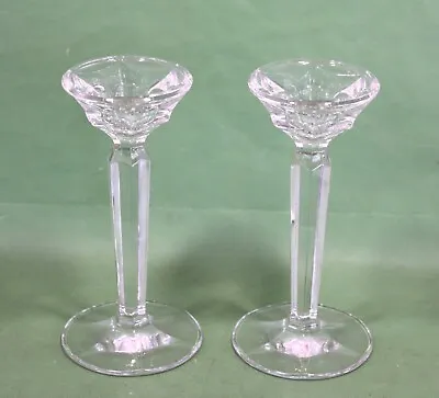 Vintage Ralph Lauren Modern Crystal Candle Holders Beautiful Pair! • $22.95