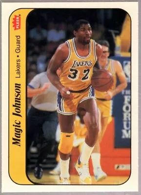 Magic Johnson Lakers Hof Sticker 7 Sp 1986-87 Fleer Premier Basketball Set Break • $0.99