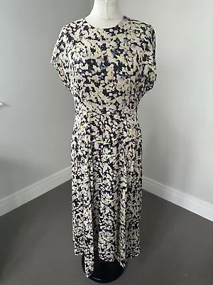 Mint Velvet Floral Abstract Print Jenna Dress Size Medium • £50