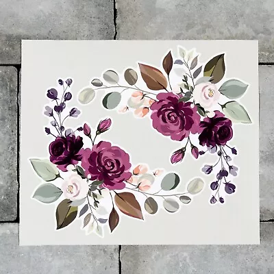 £3.99 • Buy 2 X Rose Flower Vinyl Stickers Decals Wall MacBook Laptop IPad - SKU6874