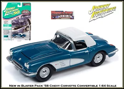 Johnny Lightning New '58 Chevy Corvette Convertible 1/64th Diecast Car JLMC021B • $6.95