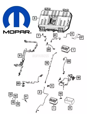 Storage Battery OEM Mopar BBH6A001AA • $150