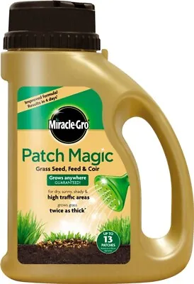 Miracle-Gro Patch Magic Grass Seed Feed And Coir Lawn Patching Jug 1015G • £11.45