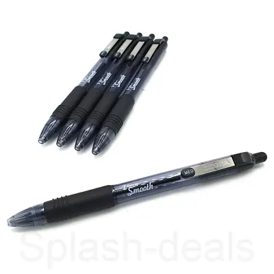 £3.99 • Buy Zebra Z-Grip Smooth Black Retractable Ballpoint Pens - Pack Of 5