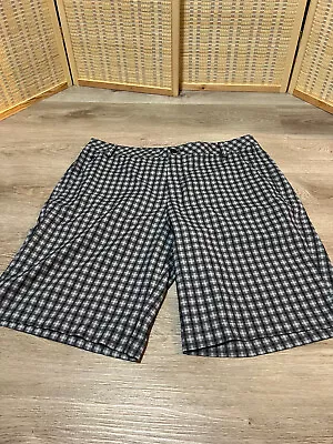 PUMA Golf  Shorts Men's Gray Grid Theme Size 38 38  (M114) • $13.91