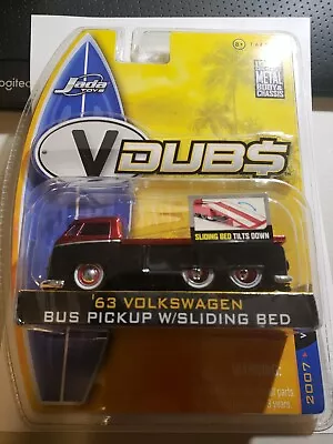 2007 Jada Toys V DUBS '63 VOLKSWAGEN BUS PICKUP W/ SLIDING BED • $9.99