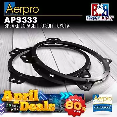 Aerpro APS333 Factory Speaker Adaptor Spacers Suit Toyota/Lexus • $21.24